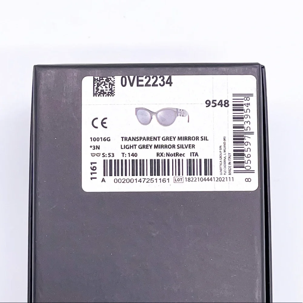 NEW VERSACE VE2234 1001/6G GREY CAT EYE SUNGLASSES VERSACE MOD 2234